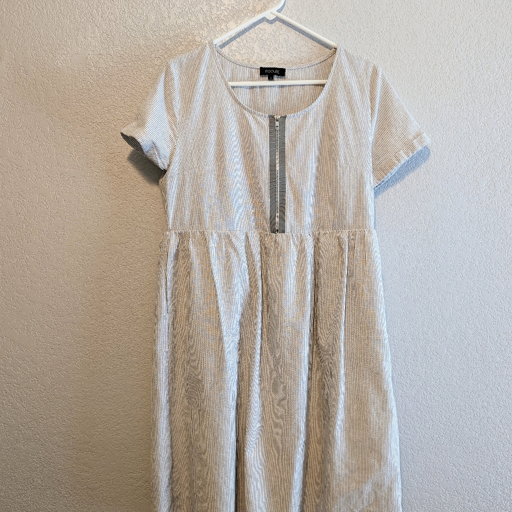 Roolee Striped Zipper Large Dress